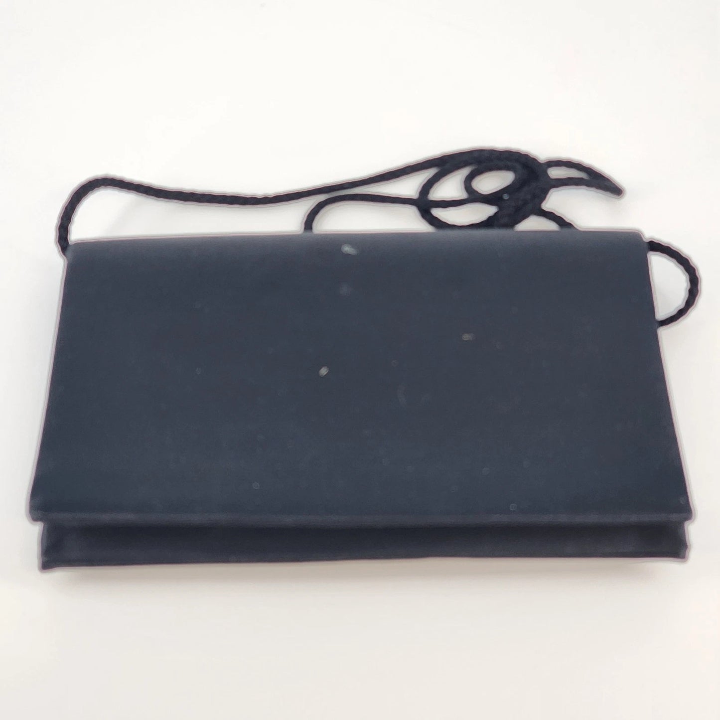 Nina Ricci Paris Black Evening Bag Rhinestone Flower Braided Strap Purse Unused