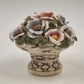 Handcrafted Italian Capodimonte Multicolor Floral Porcelain Decorative Art Vase