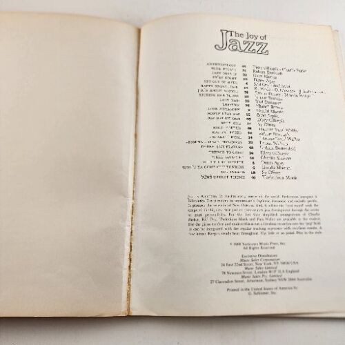 The Joy of Jazz Sheet Music 1968 Vintage Song Book Easy Medium Grade Piano Solos