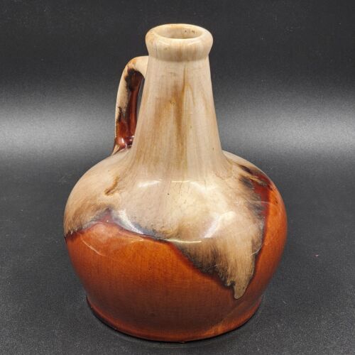 McCoy Pottery Onyx Jug Figurine Brown Cream Glaze No Lid No Music Box Vintage 9"