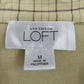LOFT Ann Taylor Green Plaid Trim Blouse Womens Medium Top