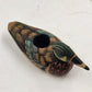 Mallard Duck Decoy Candle Holder Hand Painted Wooden 5.5" Rustic Philippines Vtg