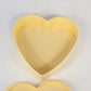 Yellow Celluloid Heart Trinket Box Angels Cupid 5.25