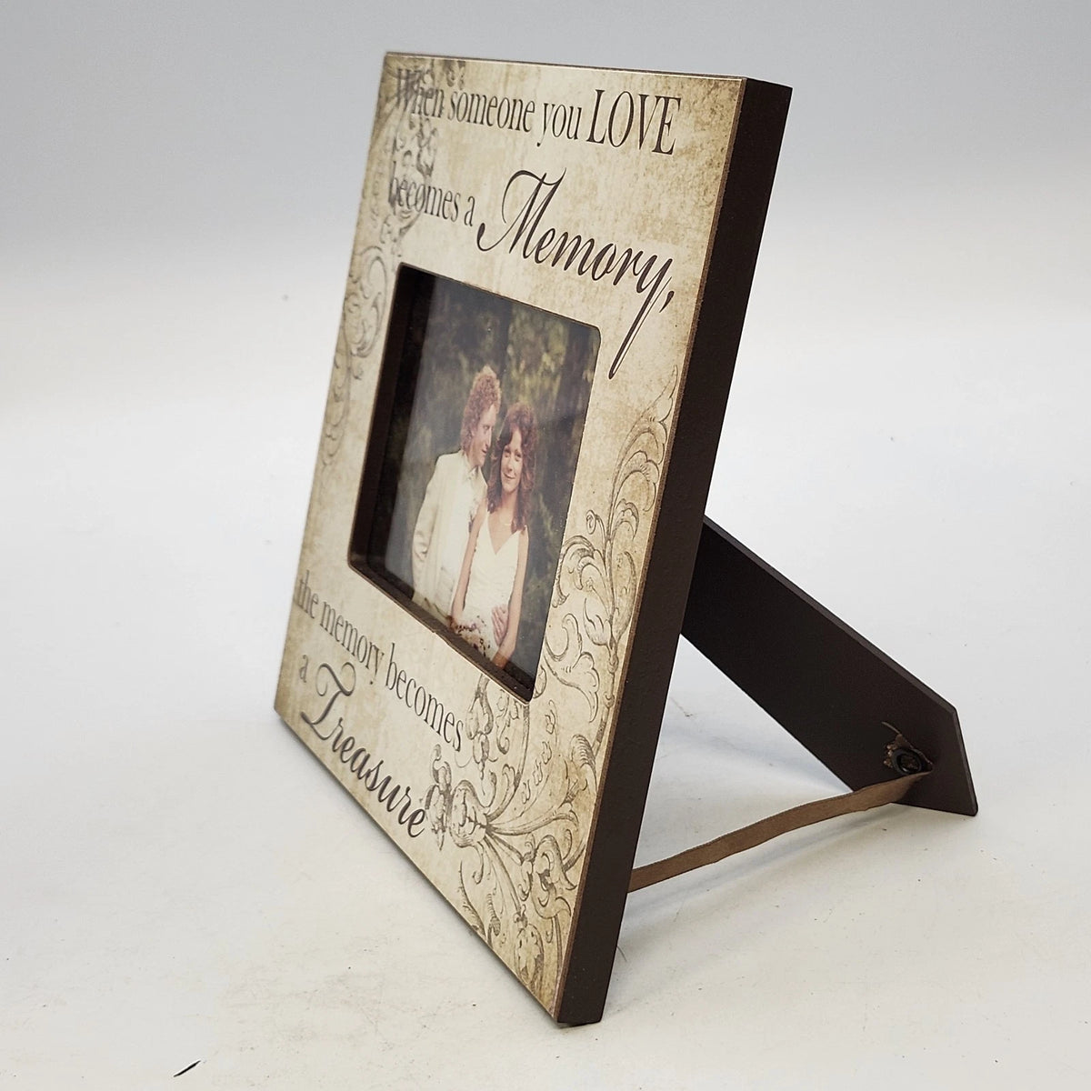 Adams & Co Remember When Memorial 4x6 Photo Frame Tabletop Wall Decor NOS China