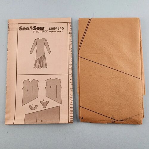 See & Sew 4269 Vintage Sewing Pattern Misses Pullover Dress Uncut Size C (18-22)