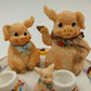 Youngs Inc Mini Tea Set 1995 Collectible Vintage Fruit Border Plate 5.25"