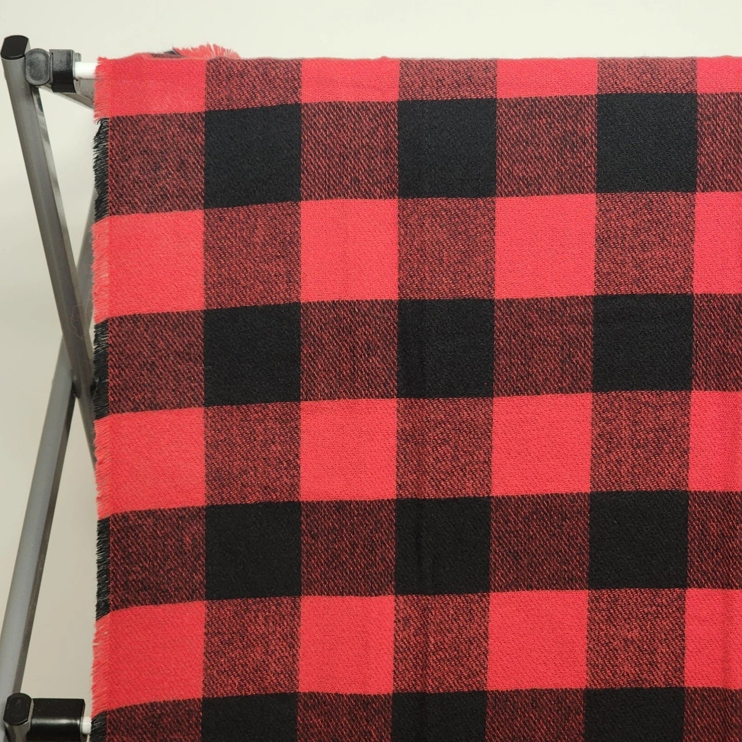 Oversized Tartan Scarf Shawl Red Black Plaid Large Buffalo Check Wrap 78"x27"