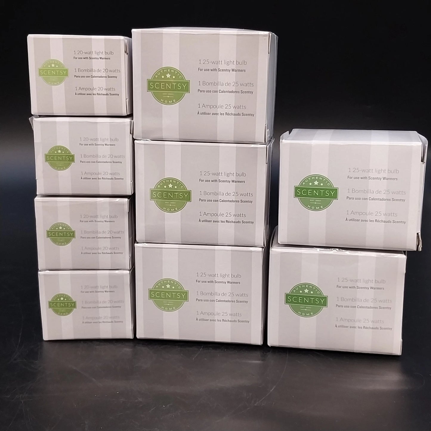 Scentsy Replacement Warmer Bulbs 4 Pc 20W 18061 & 5 Pc 25W 18063 Boxed Vtg China