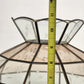 Tiffany Style Swag Lamp Shade Stained Slag Glass Multifaceted Leaded 15.5" Vtg