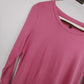 Talbots Pink Tunic Top Women SP 3/4 Sleeve Supima Cotton Modal 21" Crew Neckline