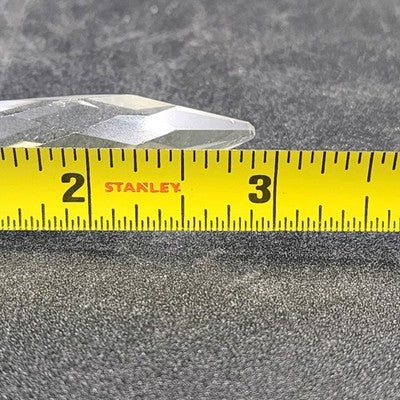 4 Rock Icicle Spear Crystal Glass Drop Chandelier Prisms 2.95" w Wire Connectors
