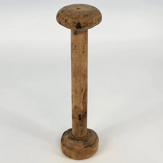 Antique Industrial Wooden Textile Spool 11.5" L Sewing Thread Bobbin Primitive