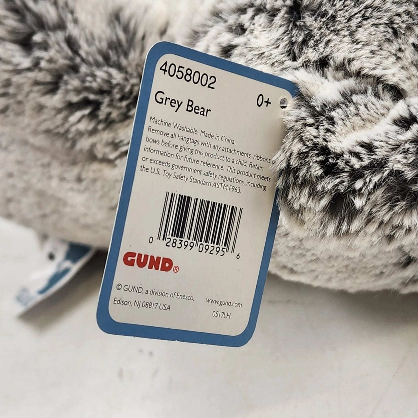 Baby Gund Super Soft Teddy Bear Plush Small Gray Stuffed Animal 7.5" NWT China