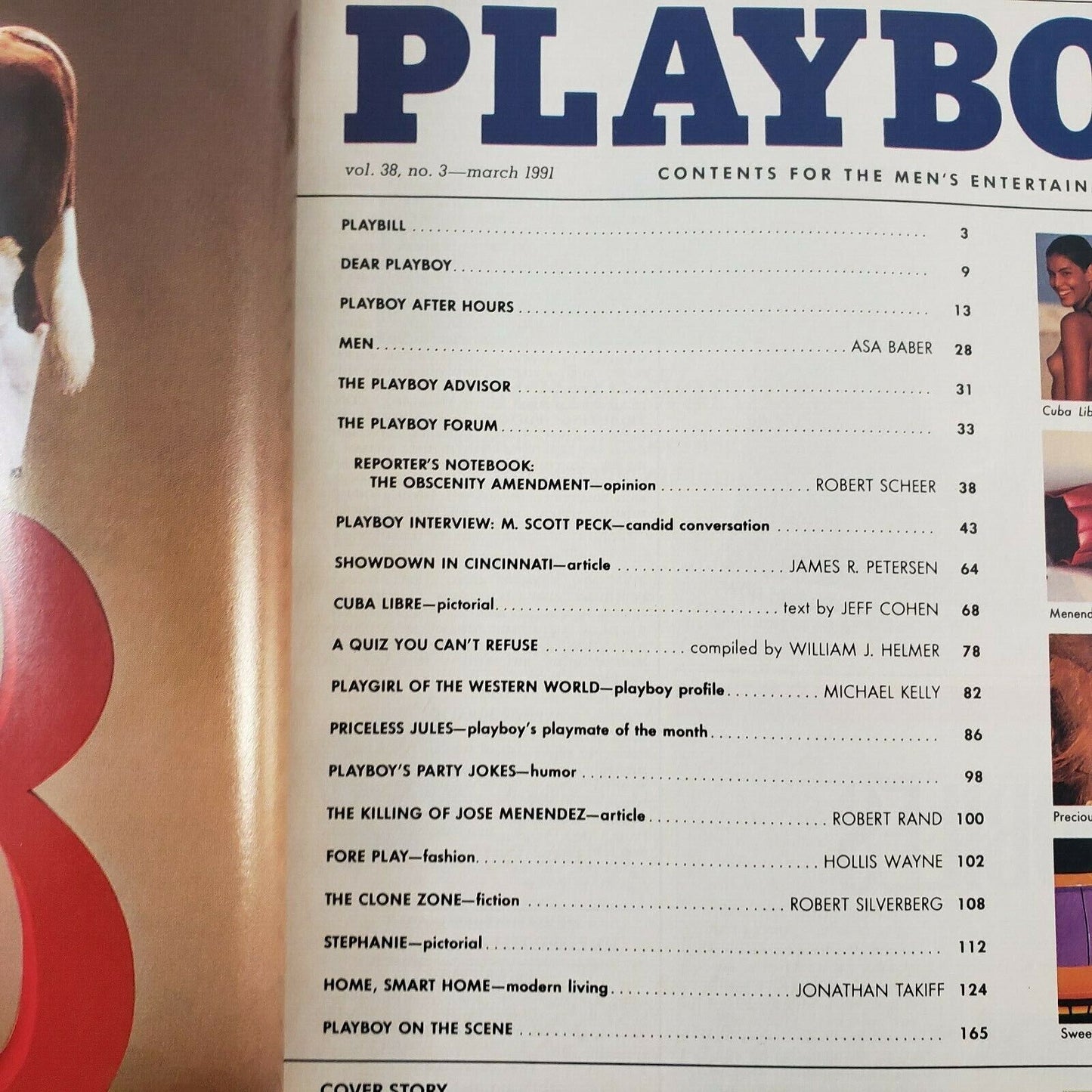 Playboy Magazine Vintage March 1991 Interview Best-Seller Therapist M Scott Peck