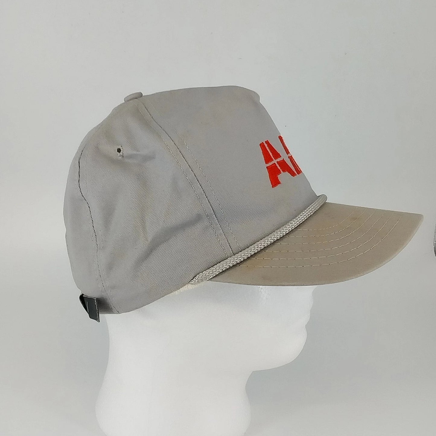 Paramount ABB Gray Logo Cap Leather Buckle USA High Profile Hat Rope Cotton