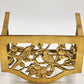 Brass Metal Gold Finish Footrest Fireplace Footman Stool Trivet Pot Warmer Stand