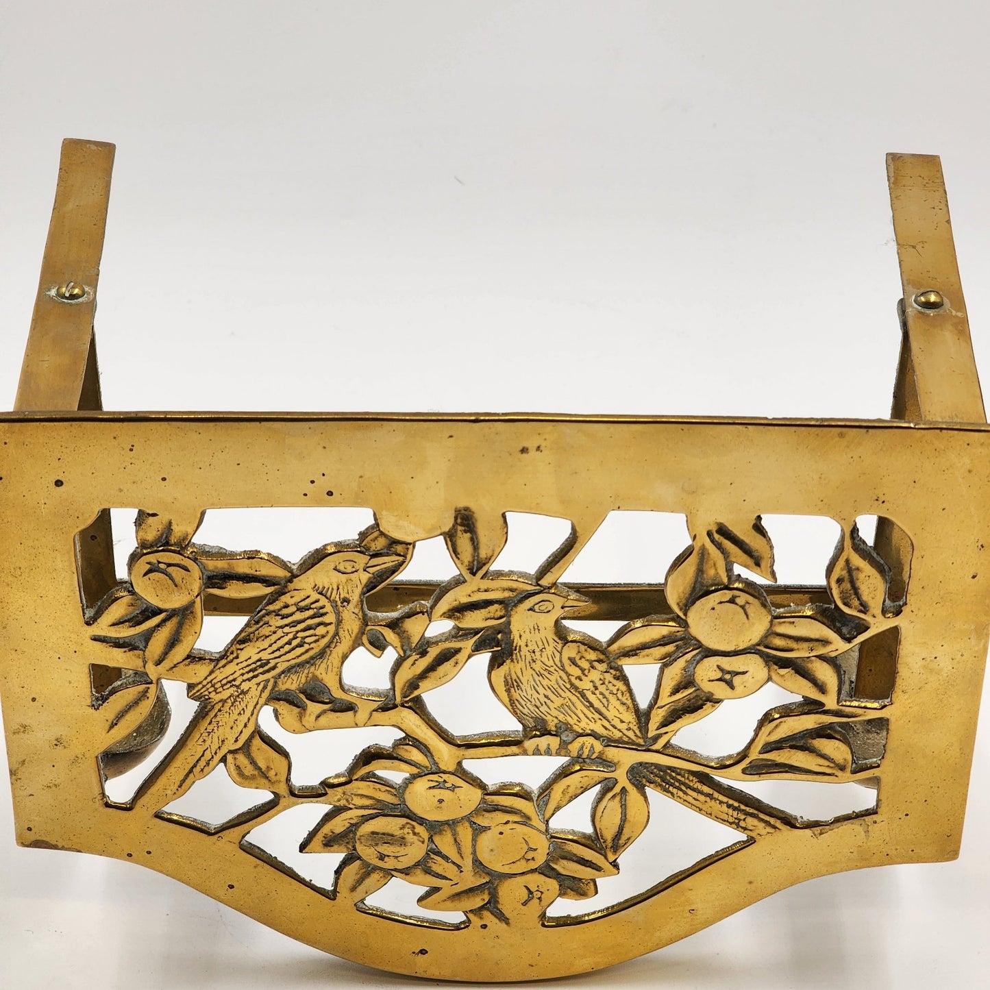 Brass Metal Gold Finish Footrest Fireplace Footman Stool Trivet Pot Warmer Stand