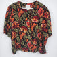 Studio C Floral Top and Skirt Set 24W Black Orange Rayon Outfit