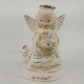 Napco April Angel A1364 Easter Bunny Egg Basket Figurine 4" Japan Vintage