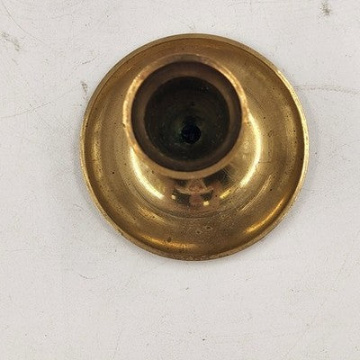 Solid Brass Gold Tone Candlestick Candle Hlder 2.5" x 3" Made in India Vintage