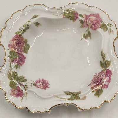 Rosenthal RC Monbijou Butter Dish Pink Roses Gold Trim Bavaria 7"