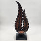 Metal Fern Floral Leaf Candle Holder Brown Holds Large 4" Pillar 19.5" Decor