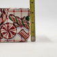 Hand Painted Tea Cup Department 56 Red Green Peppermint Mug China w Box