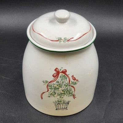 Jay Imports Cookie Jar Corelle Callaway Ivy Cardinal Ceramic Storage 9" China
