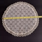Matching White Table Runner w Two Round Lace Crocheted Eyelet Ruffled Doilies