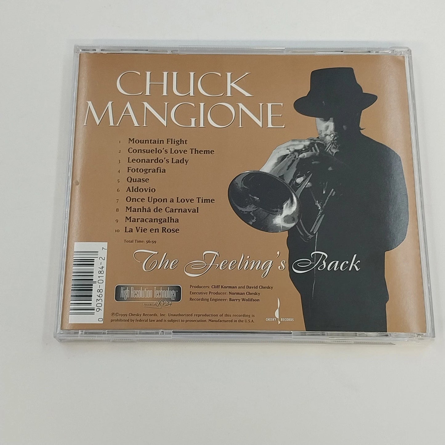 Chuck Mangione The Feeling's Back Chesky Records JD184 Jazz CD 1999