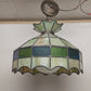 Tiffany Style Green Stained Glass Hanging Light Fixture 16 Inch