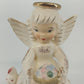 Napco April Angel A1364 Easter Bunny Egg Basket Figurine 4" Japan Vintage
