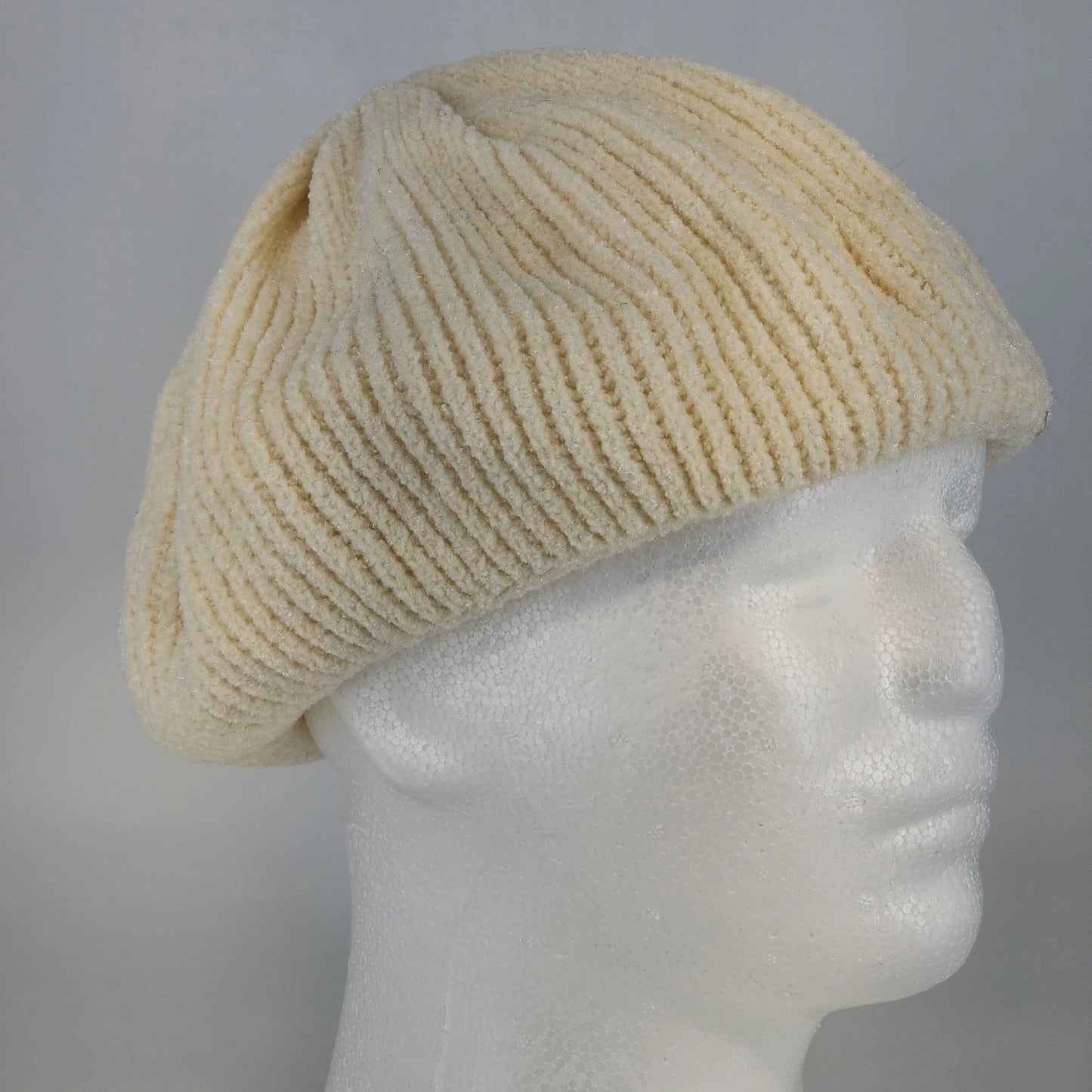 Merona Cream White Knit Beret Hat Soft Winter Cap