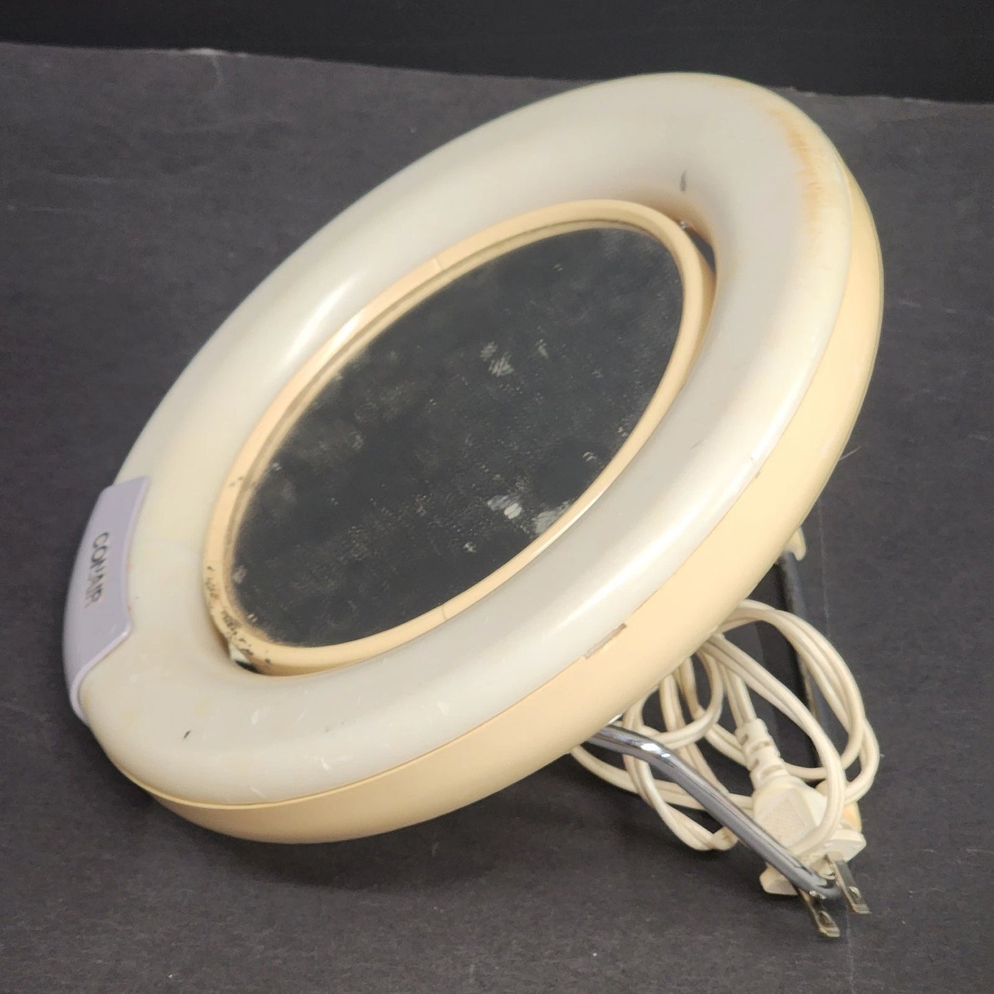 Conair Lighted Makeup Mirror Corded Two Sided Cosmetic Vanity Plastic Round