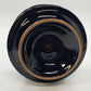 Florentine Italy Footed Pottery Bowl Cobalt Blue Gold Classical 4" Tall x 5.25"d