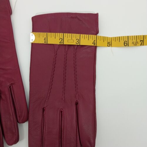 Maroon Leather Driving Gloves J Crew Red Ladies Lined New Winter Size Large