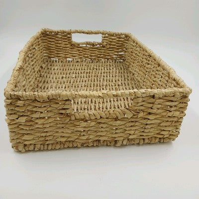 Seagrass Handwoven Storage Basket w/ Handles 18" Rectangular Metal Frame Medium