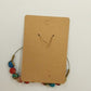 Plunder Gold Tone Chain Fabric Covered Beaded Multicolor Necklace & Earring Set