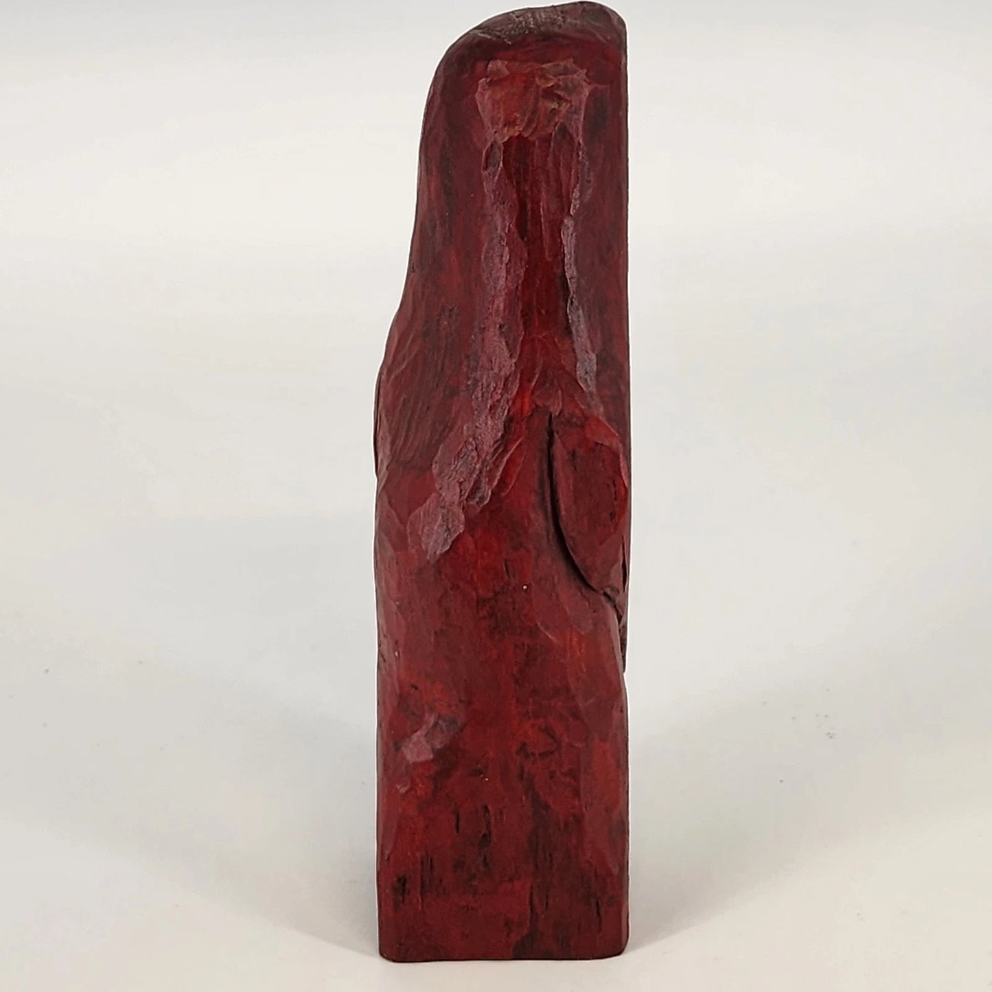 Wood Carved Pencil Santa Figurine Hand Painted Decor 7" 1995 Artist Signed GVW