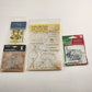 Lot of 4 Unmounted Clear Stamps Elephant Bears Dog & Cat Design Vintage NOS