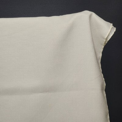 Plain Off White Tablecloth Shiny Polyester Blend Overlock Hem Rectangle 52"x68"