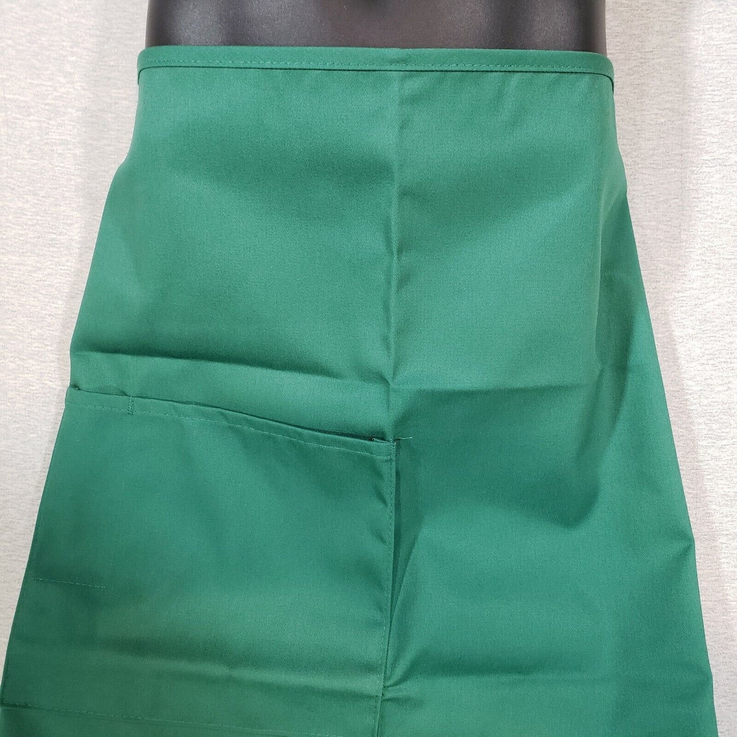 Medium Green Full Length Bistro BOH Apron Pocket 27" W x 31" L Fame Fabrics F24