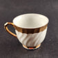 2 Porcelain Elegance Demitasse Expresso Cup Swirl Pattern 2758 White w Gold Gilt