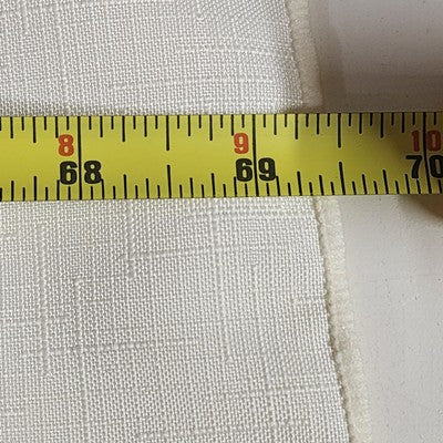 Plain Off White Tablecloth Shiny Polyester Blend Overlock Hem Rectangle 52"x68"