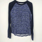 Tek Gear DryTek Women's Large Blue Space Dye Raglan Long Sleeve Athletic Top