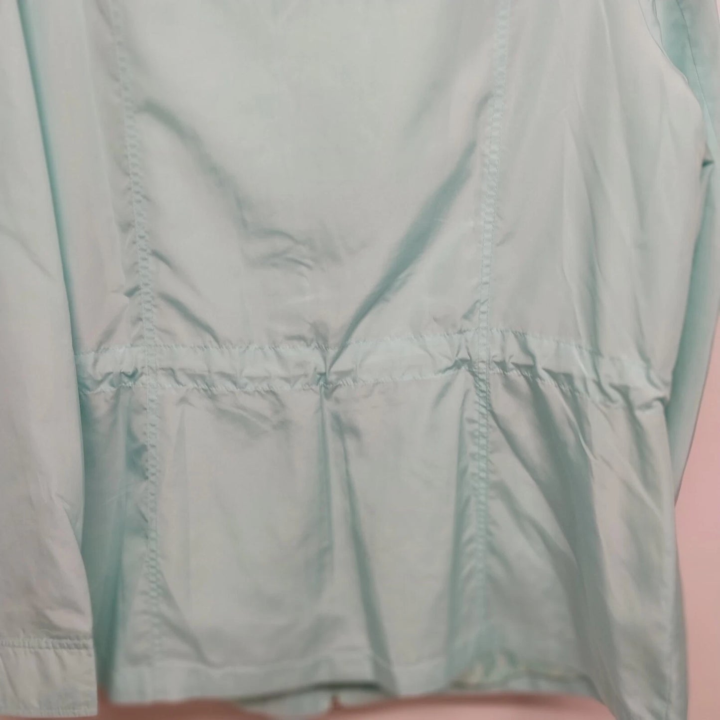Studio Works Women's XL Light Blue Lightweight Zip Jacket 4 Pockets Drawstring