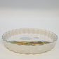 Potpourri Press Quiche Tart Dish Farm Scene Chickens Barn Blue Rim 9.25" Japan