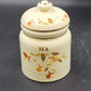 Jewel Tea Autumn Leaf 4Pc Canister Set Limited Edition Flour Coffee Virginia Lee