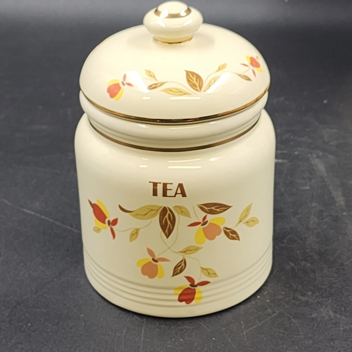 Jewel Tea Autumn Leaf 4Pc Canister Set Limited Edition Flour Coffee Virginia Lee
