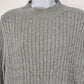 Studio Works Sweater Knit Grey Women's Cotton Long Sleeve Crew Neck Sz XL China